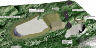 Proposed site layout for the Magino gold project, estimated to cost about $356 million.