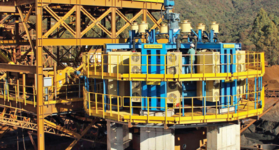 The Itaminas iron ore operation in Brazil has installed two of allmineral’s gaustec magnetic separators to process iron tailings with 45% Fe content.