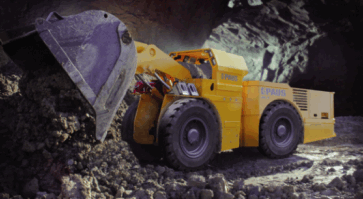 The Paus PFL 8 Z loader was developed specifically for the difficult working conditions often encountered in ultra-small-scale mining operations.
