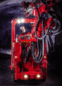 Sandvik’s new DD211 is an electro-hydraulic rig for narrow-vein mining.