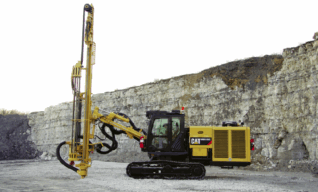 Cat claims its newest track drill model—the MD5150C—has more power, higher compressor performance, faster tramming speeds and better ground clearance than its predecessor.