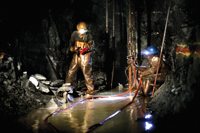 Underground development at Driefontein. Sibanye Gold is investing in development to secure its future.