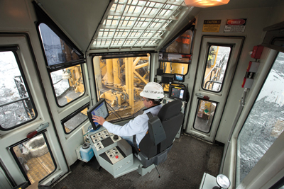 Cat is working on an upgrade to the MD6640 rotary drill rig, shown here—the largest model in its lineup—that will provide state-of-the-art controls, enhanced serviceability and readiness for autonomous operation.