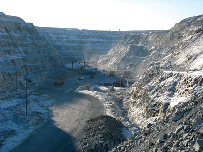 Pit view of the Pioneer mine