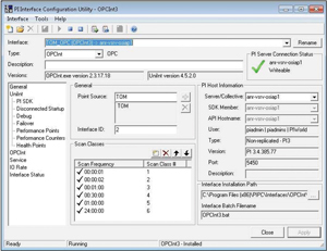 Figure 2—Screenshot of general interface configuration in the Pi interface configuration utility software.