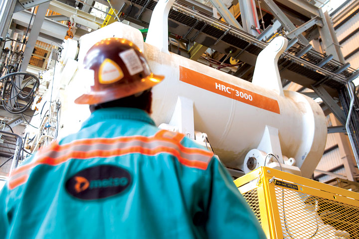 Morenci’s HRC 3000 HPGR has been in operation for more than 8,400 hours and during that time has crushed more than 34 million tons of copper ore.