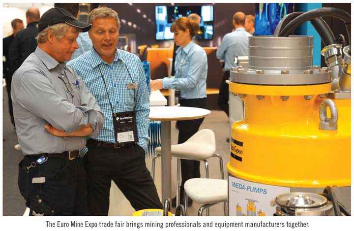The Euro Mine Expo trade fair brings mining professionals and equipment manufacturers together.