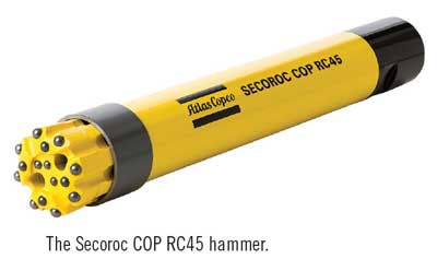 The Secoroc COP RC45 hammer.