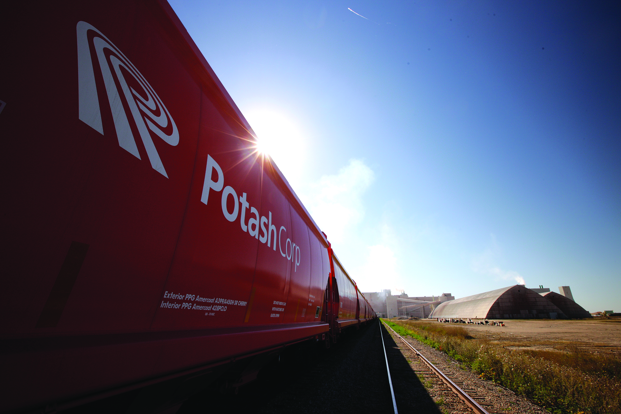  Saskatchewan-based PotashCorp operates six potash mines, accounting for about 20% of world potash capacity. Agrium operates one mine and has a retail distribution network encompassing more than 1,400 facilities worldwide. When combined, the new company will have about 20,000 employees (Photo: PotashCorp)